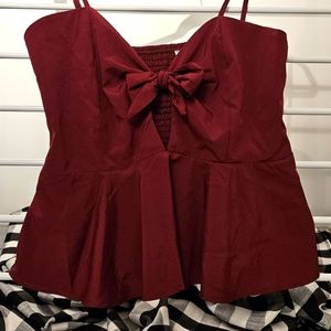 XL Front Knot Tie Cami Top